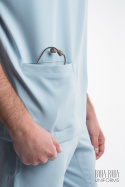 Bluza Medyczna Męska Basic - Błękitna